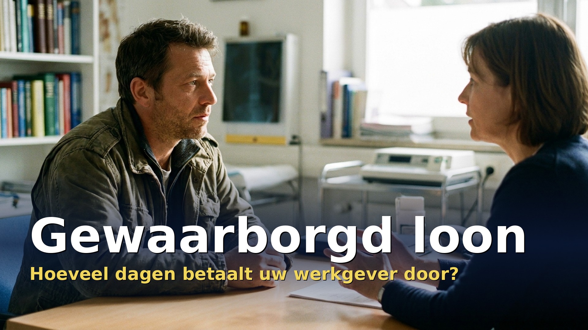 Werknemer in gesprek met zijn huisarts over gewaarborgd loon bij ziekte