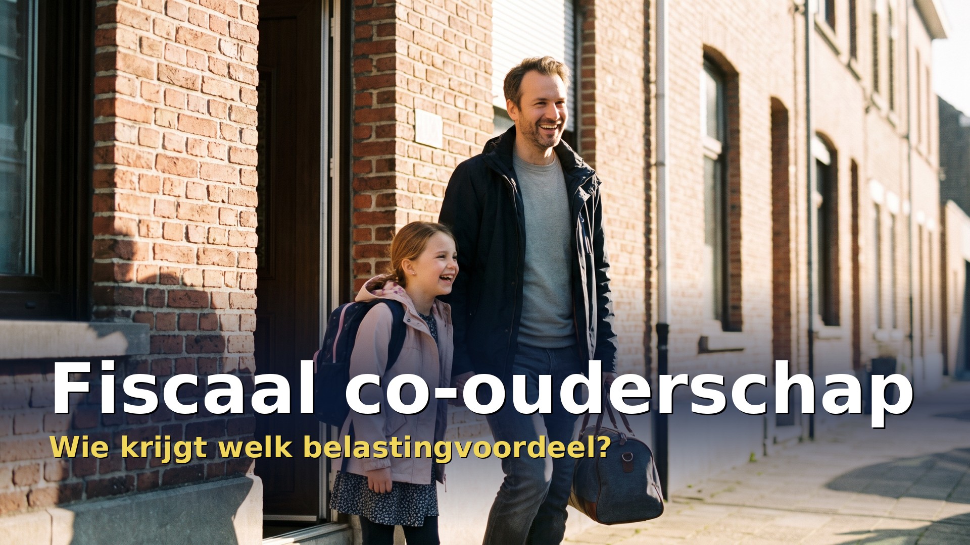 Fiscaal co-ouderschap: vader en dochter vertrekken samen van huis voor hun week samen