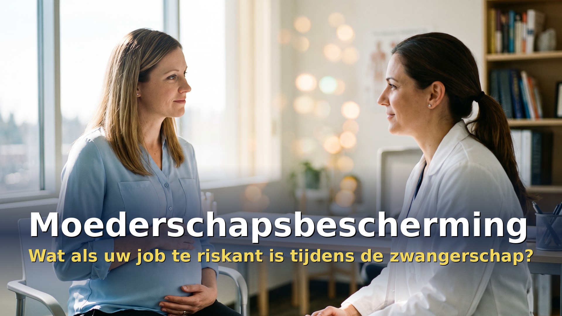 Moederschapsbescherming: zwangere werkneemster in gesprek met de arbeidsarts