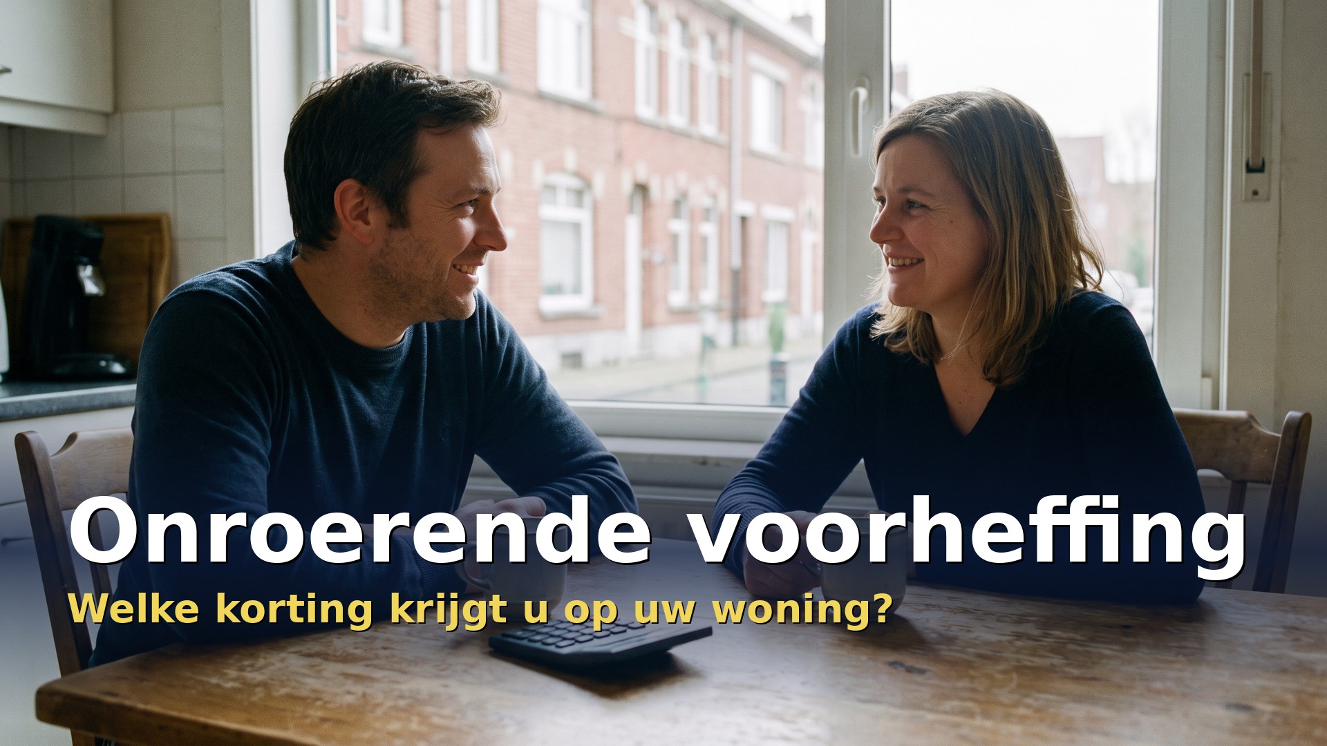 Onroerende voorheffing in Vlaanderen: koppel overlegt aan de keukentafel over de korting op hun woning